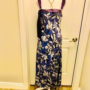 SENSARA satin floral dressy dress. So beautiful and the colors are amazing.